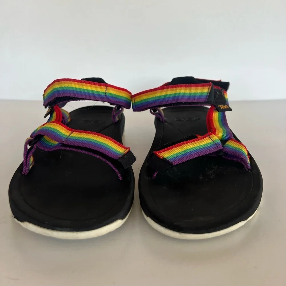 Teva Kid's Unisex Hurricane Xlt 2 Sandals Water Shoes, Rainbow and Black, size 3